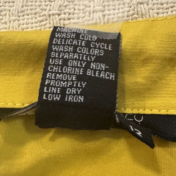 Hope & Honey Yellow Sleeveless Button Front Utility Dress Size 12 Belted Pockets - Picture 7 of 7